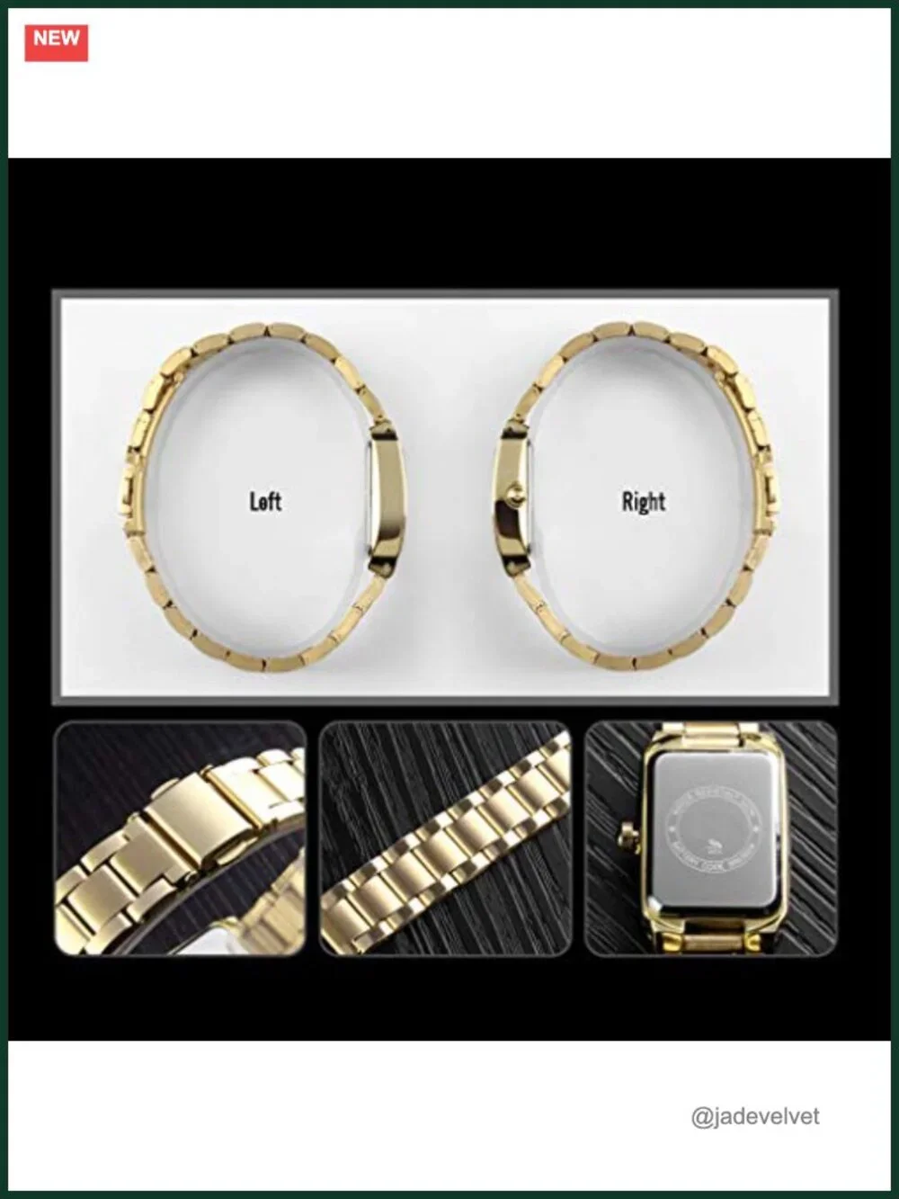 Women's Dainty Slim Square Analog Wrist Watch Waterproof Stainless Steel